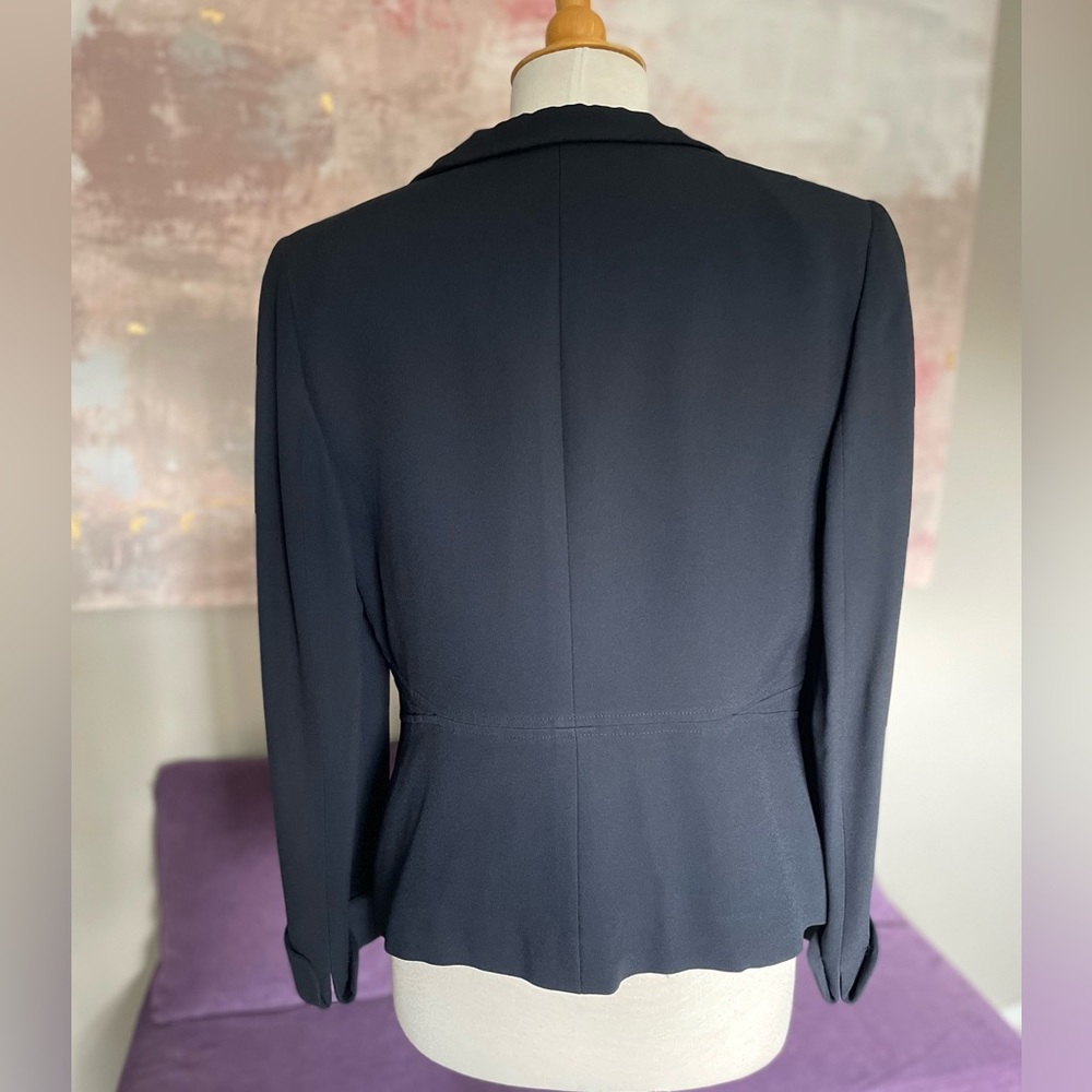 Armani Collezioni dark blue Tailored blazer with accent lapel size 14 💐 - Picture 9 of 16